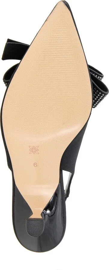 Kasti Slingback Pointed Toe Kitten Heel Pump - Image 5