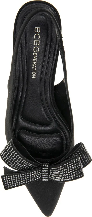 Kasti Slingback Pointed Toe Kitten Heel Pump - Image 7