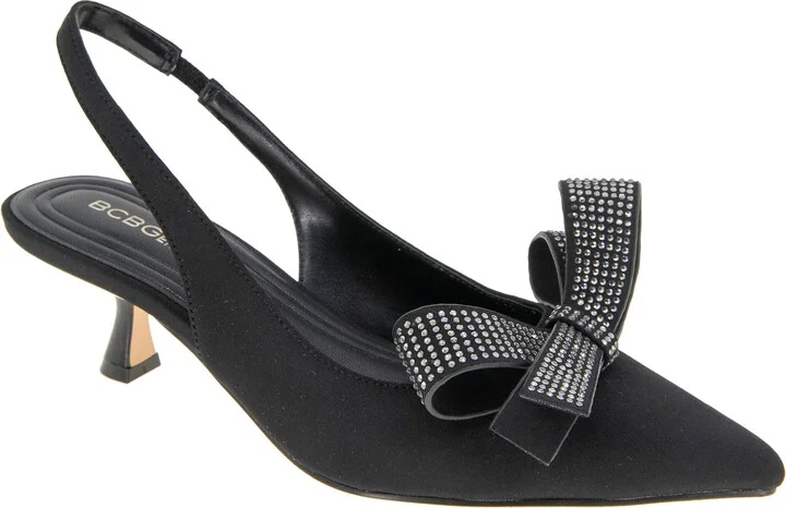 Kasti Slingback Pointed Toe Kitten Heel Pump