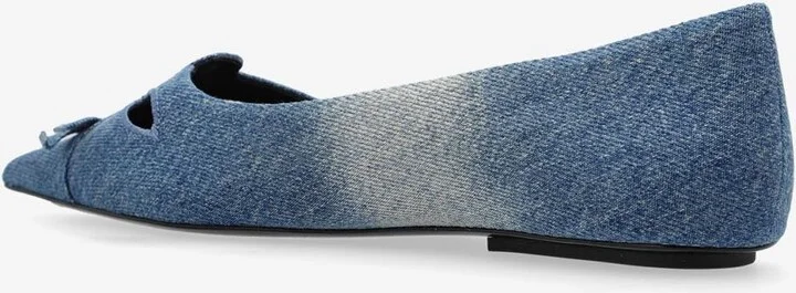 Kat Denim Pointed-Toe Flats - Image 2