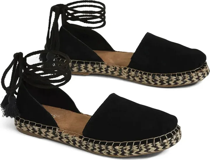 Katalina "black" lace-up tassel espadrilles - Image 2
