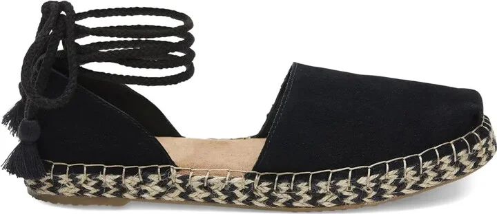 Katalina "black" lace-up tassel espadrilles
