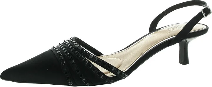 Katalina Womens Embellished Satin Slingback Heels