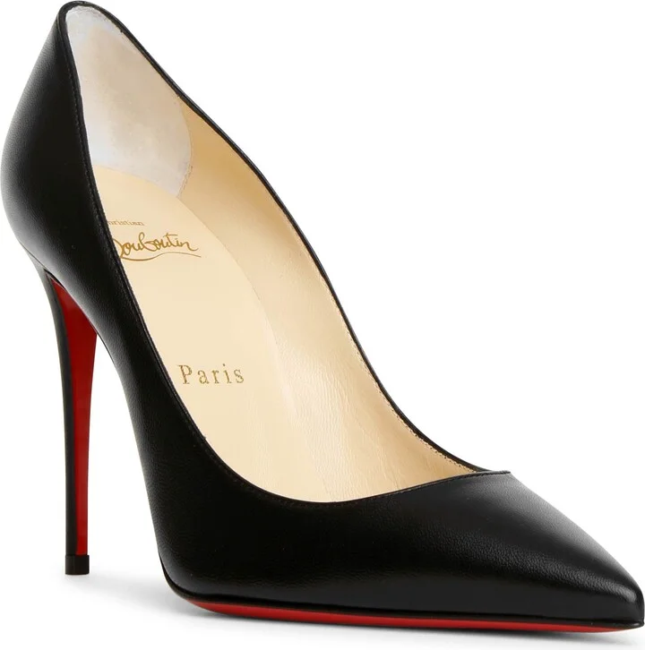 Kate 100 black leather pumps - Image 3