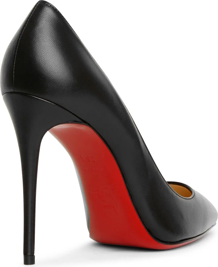Kate 100 black leather pumps - Image 4