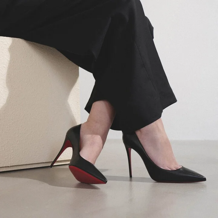 Kate 100 black leather pumps - Image 6