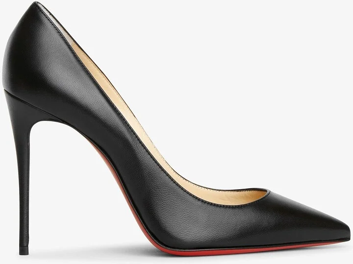 Kate 100 black leather pumps