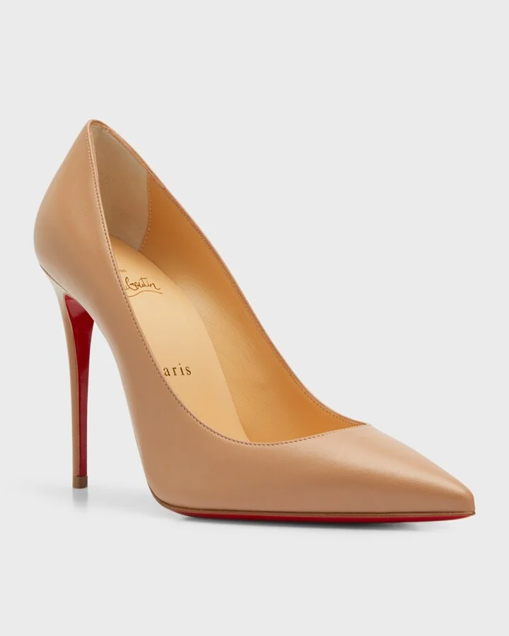 Kate 100mm Napa Red Sole Pumps - Image 5