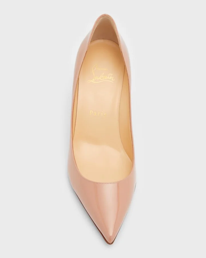 Kate 70mm Patent Red Sole Pumps - Image 2