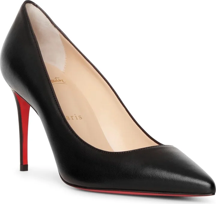 Kate 85 black leather pumps - Image 3