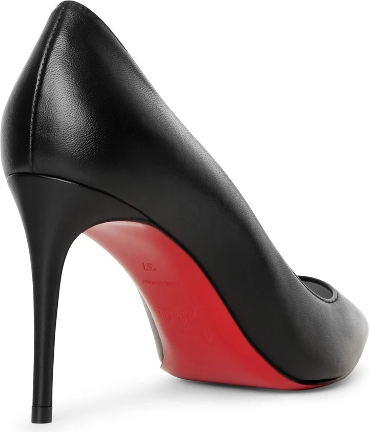 Kate 85 black leather pumps - Image 4