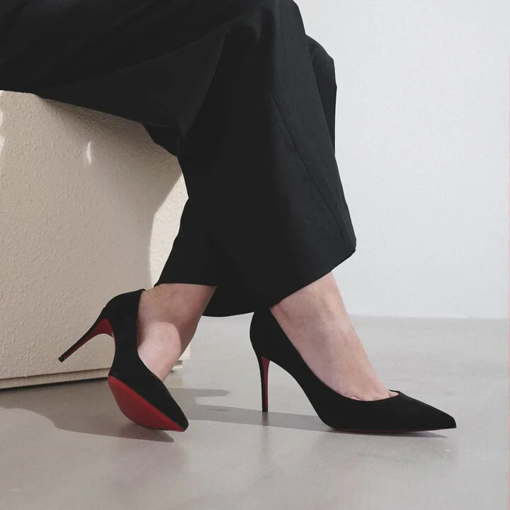 Kate 85 black suede pumps - Image 6