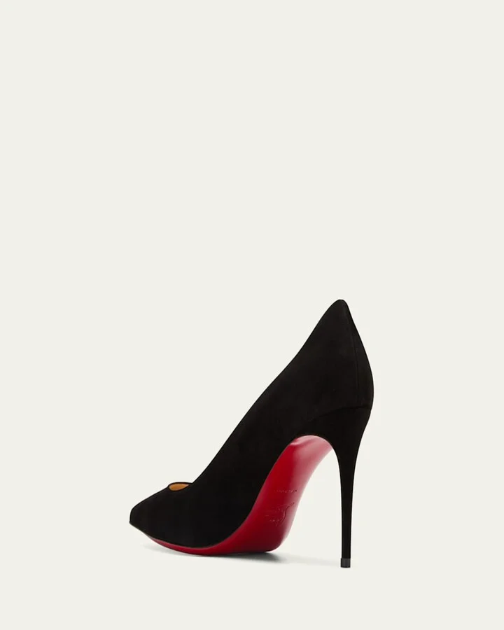 Kate 85mm Suede Red Sole Pumps - Image 2