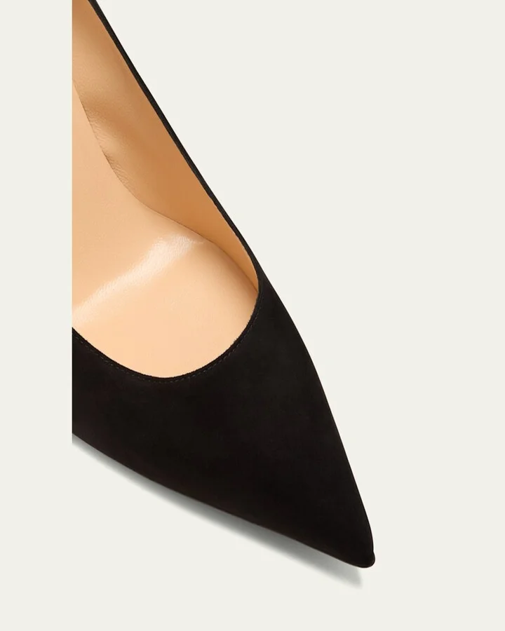 Kate 85mm Suede Red Sole Pumps - Image 4