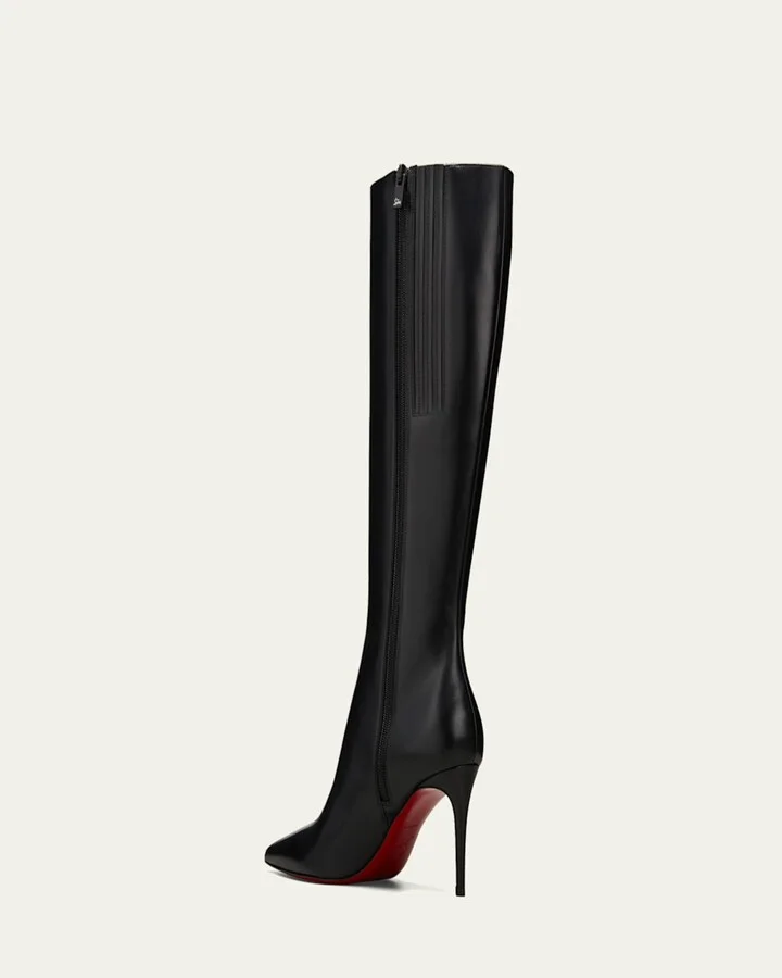 Kate Calfskin Red Sole Stiletto Knee Boots - Image 2