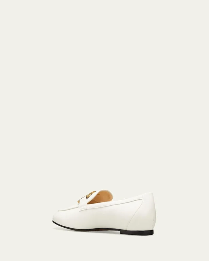 Kate Chain Calfskin Flat Loafers - Image 3