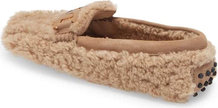 Kate Chain Detail Genuine Shearling Driving Shoe - Image 2