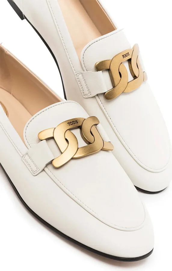 Kate gold-chain leather loafers - Image 2