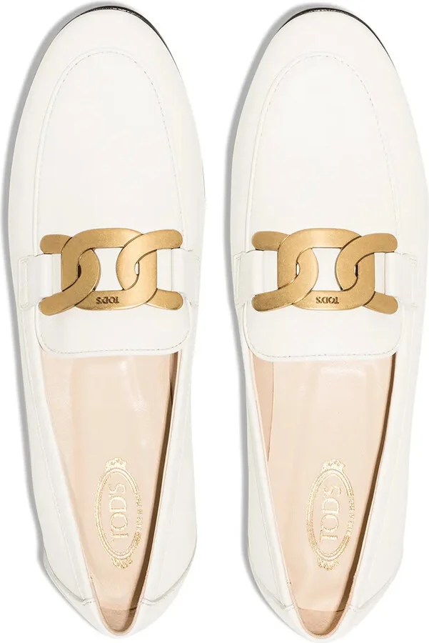 Kate gold-chain leather loafers - Image 4