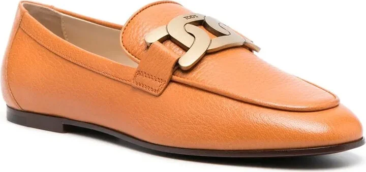 Kate gold-chain leather loafers - Image 2