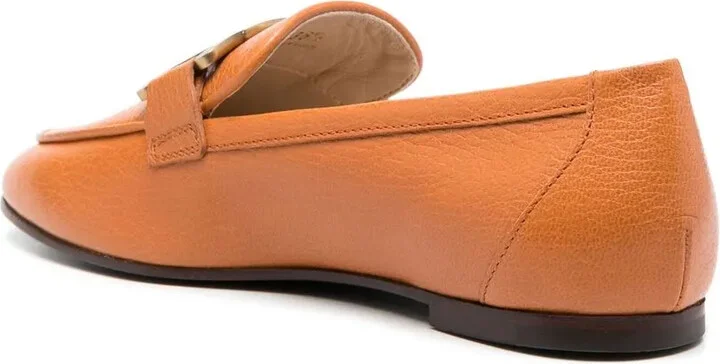 Kate gold-chain leather loafers - Image 3