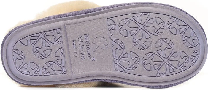 Kate - Harris Tweed Mule Slippers - Lilac / Blue Check - Image 8