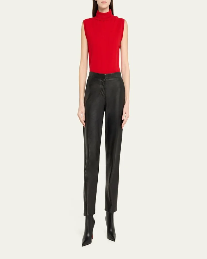 Kate Leather Red Sole Stiletto Booties - Image 6