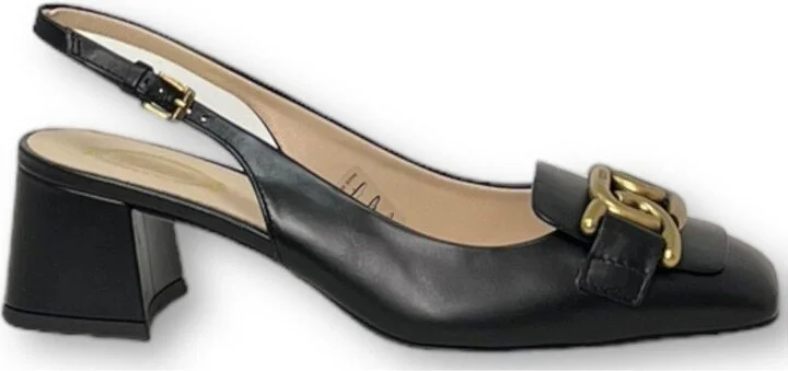 Kate Logo Plaque Slingback Pumps