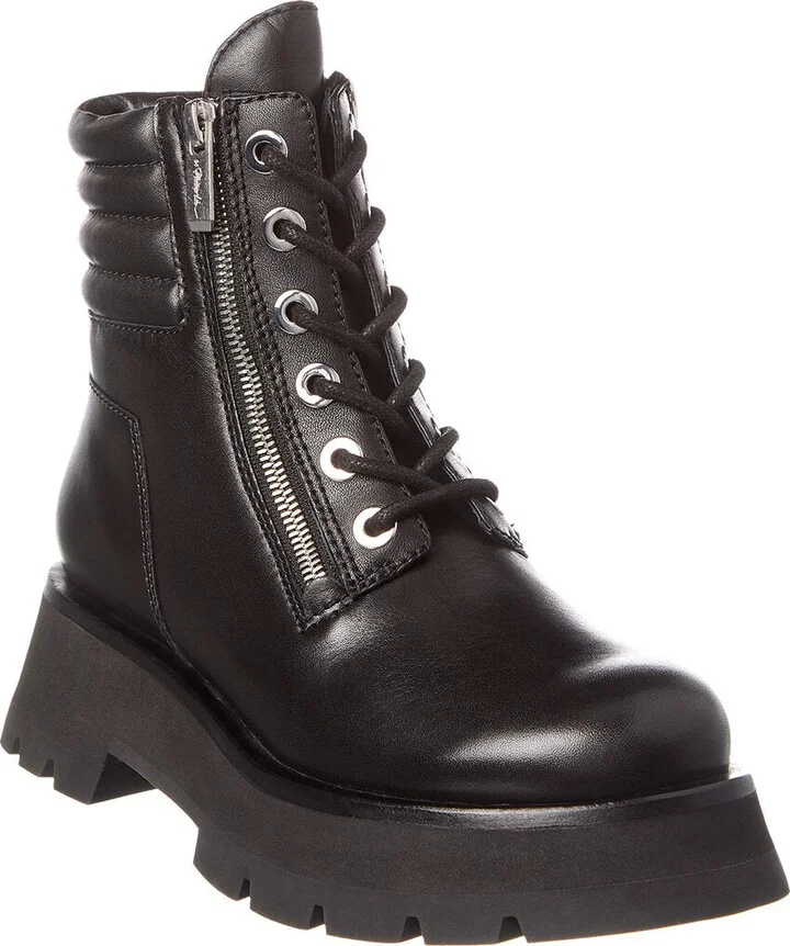 Kate Lug Sole Double Zip Leather Boot