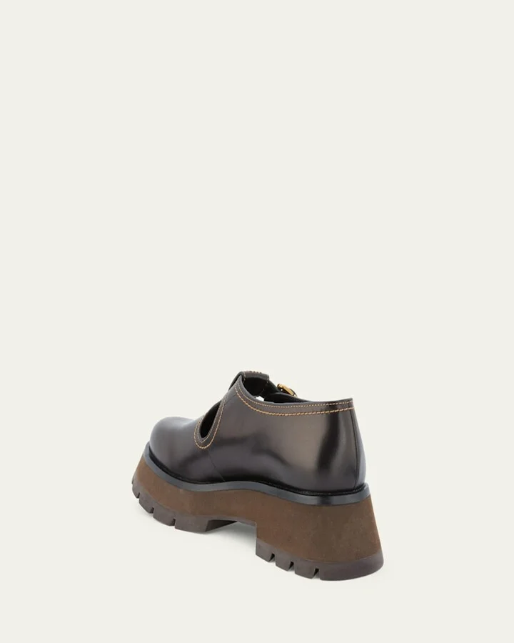 Kate Lug-Sole Mary Jane Loafers - Image 5