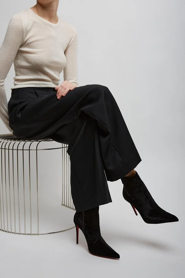 Kate Max 100 black velvet boots - Image 6