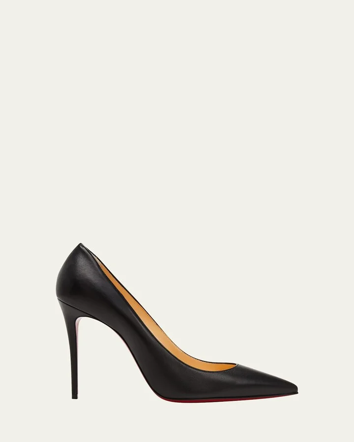 Kate Red Sole High-Heel Pumps, Black