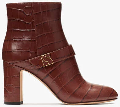 Kate Spade Dakota Croc-Embossed Booties
