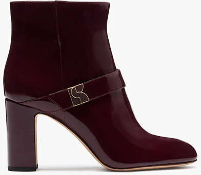 Kate Spade Dakota Patent Leather Zip Up Booties