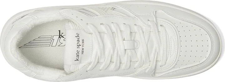 Kate Spade New York 93 Kicks Low Top Lace Up Sneaker Women's Shoes True White : 7 M, Leather - Image 2