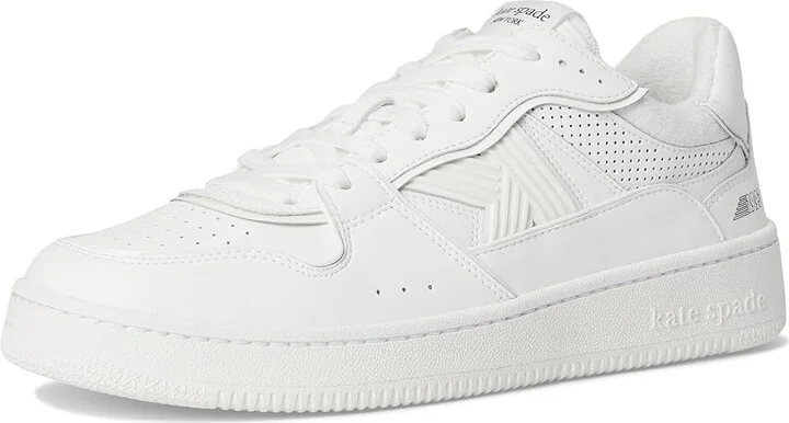 Kate Spade New York 93 Kicks Low Top Lace Up Sneaker Women's Shoes True White : 7 M, Leather - Image 5
