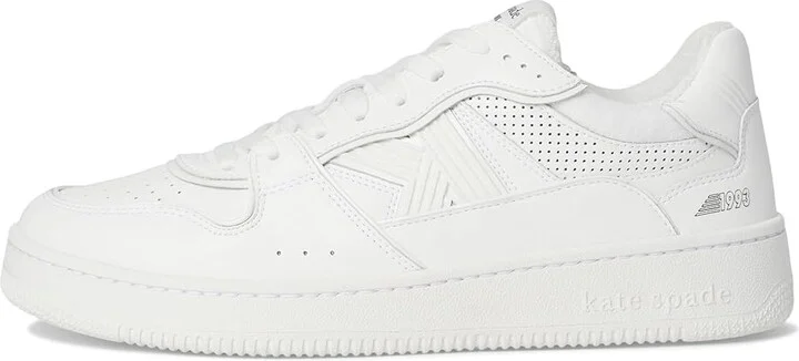 Kate Spade New York 93 Kicks Low Top Lace Up Sneaker Women's Shoes True White : 7 M, Leather - Image 6