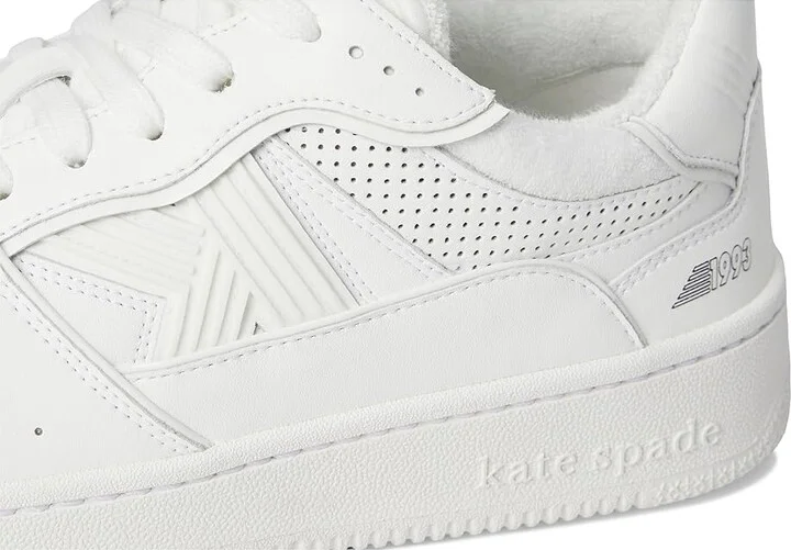 Kate Spade New York 93 Kicks Low Top Lace Up Sneaker Women's Shoes True White : 7 M, Leather - Image 7