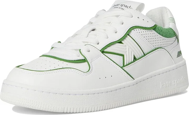 Kate Spade New York 93 Kicks Low Top Lace Up Sneaker Women's Shoes True White : 7 M, Leather - Image 11