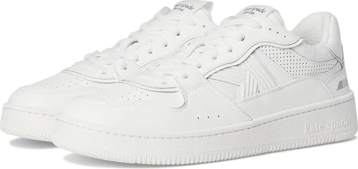 Kate Spade New York 93 Kicks Low Top Lace Up Sneaker Women's Shoes True White : 7 M, Leather