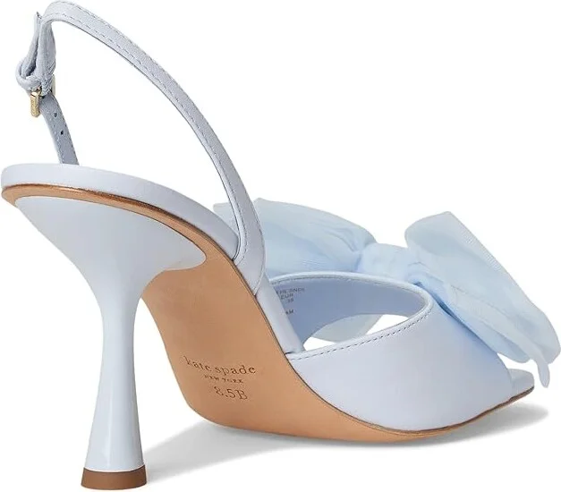 Kate Spade New York Beau Mesh Heeled Sandals Women's Dress Sandals Taro Milk : 6.5 B - Medium, Leather - Image 4