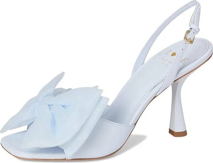 Kate Spade New York Beau Mesh Heeled Sandals Women's Dress Sandals Taro Milk : 6.5 B - Medium, Leather - Image 5