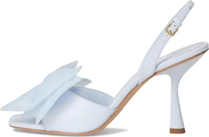 Kate Spade New York Beau Mesh Heeled Sandals Women's Dress Sandals Taro Milk : 6.5 B - Medium, Leather - Image 6