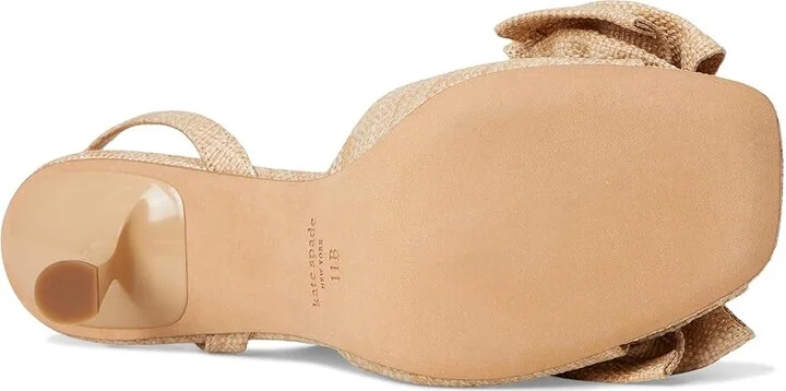 Kate Spade New York Beau Raffia Heeled Sandals Women's Dress Sandals Natural : 9.5 B - Medium - Image 3