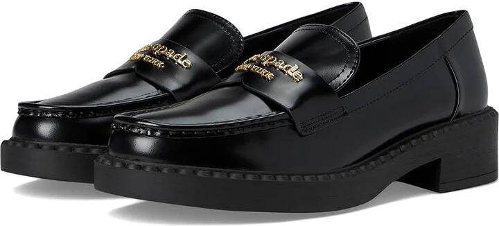 Kate Spade New York Blake Platform Loafer High Women's Heels Black : 5 M, Leather/Rubber