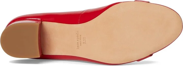 Kate Spade New York Bowdie Ballet Pumps High Women's Heels Cherry Rouge : 6.5 M, Leather - Image 3