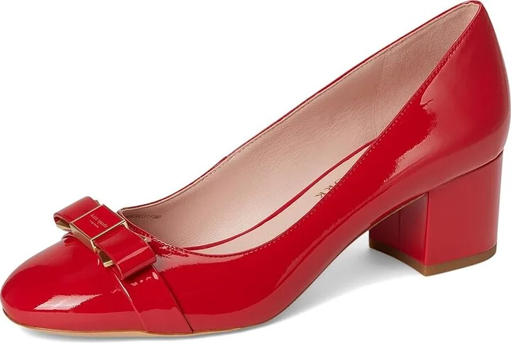 Kate Spade New York Bowdie Ballet Pumps High Women's Heels Cherry Rouge : 6.5 M, Leather - Image 5