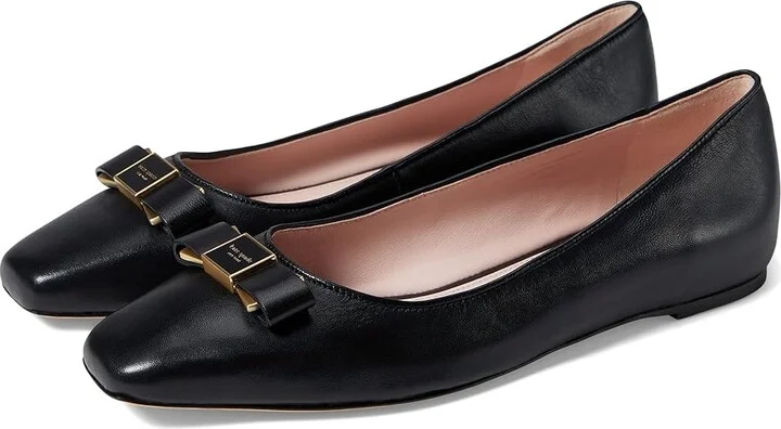 Kate Spade New York Bowdie Ballet Women's Shoes Black : 10 B - Medium, Leather