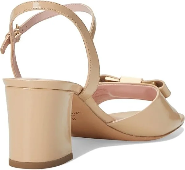 Kate Spade New York Bowdie Mid Women's Sandals Beach Sand : 9.5 M, Leather - Image 4