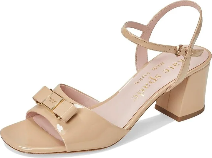Kate Spade New York Bowdie Mid Women's Sandals Beach Sand : 9.5 M, Leather - Image 5